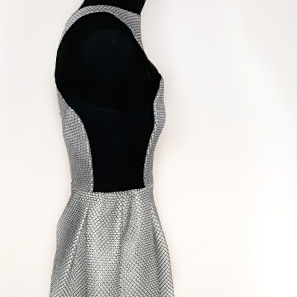 River Island Black Grey Zipped Skater Dres… - Picture 5 of 8